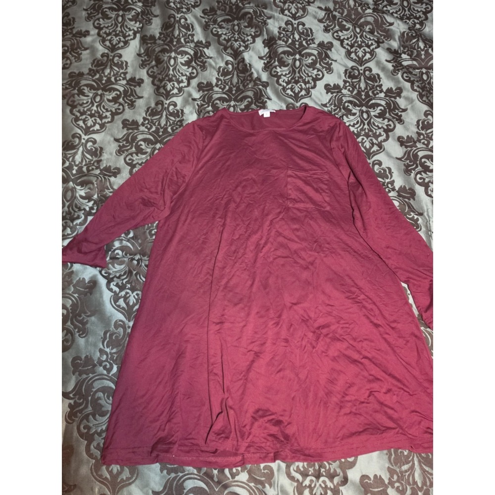 Jordann‎ Long Sleeve Burgundy Dress Size XL